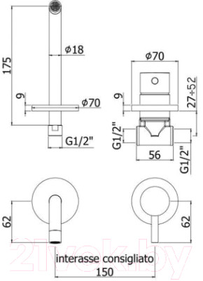 Смеситель Paffoni LIG006NO70 - фото 3 - id-p223256809