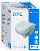 Унитаз подвесной с инсталляцией Geberit Renova T54 500.801.00.1 + 38772001 - фото 8 - id-p223256819