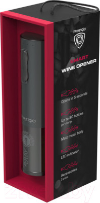 Электроштопор Prestigio Bolsena Smart Wine Opener / PWO101BK - фото 9 - id-p223255566