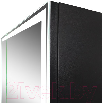 Шкаф с зеркалом для ванной Континент Mirror Box Black Led 100x80 - фото 2 - id-p223257232