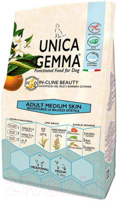 Сухой корм для собак Unica Gemma Adult Medium Skin - фото 1 - id-p223262554