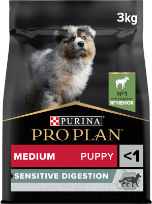 Сухой корм для собак Pro Plan Puppy Medium Sensitive Digestion с ягненком и рисом - фото 4 - id-p223262613