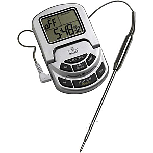 Термометр с сигналом 0С+300С пластик; H=12.5,L=27,B=7.5см; серый - фото 1 - id-p32235492