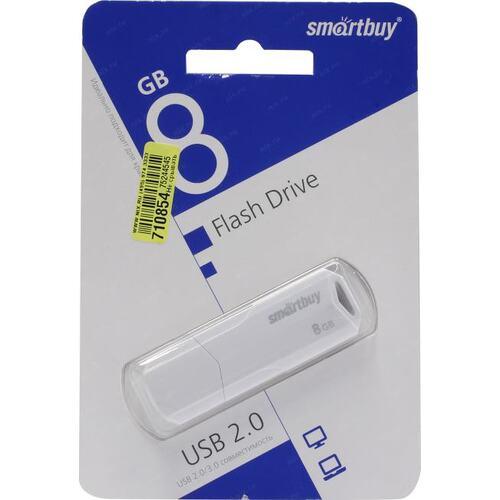 Накопитель SmartBuy Clue SB8GBCLU-W USB2.0 Flash Drive 8Gb (RTL) 13699421 - фото 1 - id-p223270067