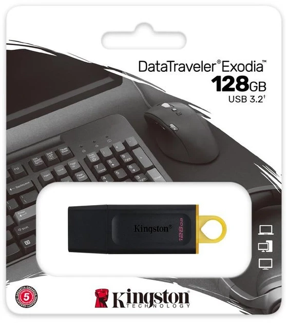 USB Flash накопитель 3.2 128GB Kingston DataTraveler Exodia DTX/128GB - фото 1 - id-p221869674