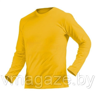 Футболка Премиум с длинным рукавом 100% х/б (цвет желтый)