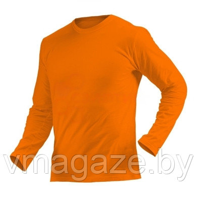 Футболка Премиум с длинным рукавом 100% х/б (цвет оранжевый) - фото 1 - id-p223272065