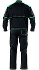 Костюм рабочий Мотор с брюками (цвет черный с зеленым), фото 4
