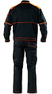 Костюм рабочий Мотор с брюками (цвет черный с оранжевым), фото 3