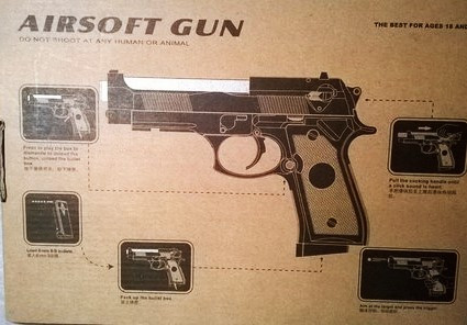 Пистолет игрушечный пневматический металлический Airsoft Gun С.19 - фото 5 - id-p32237545