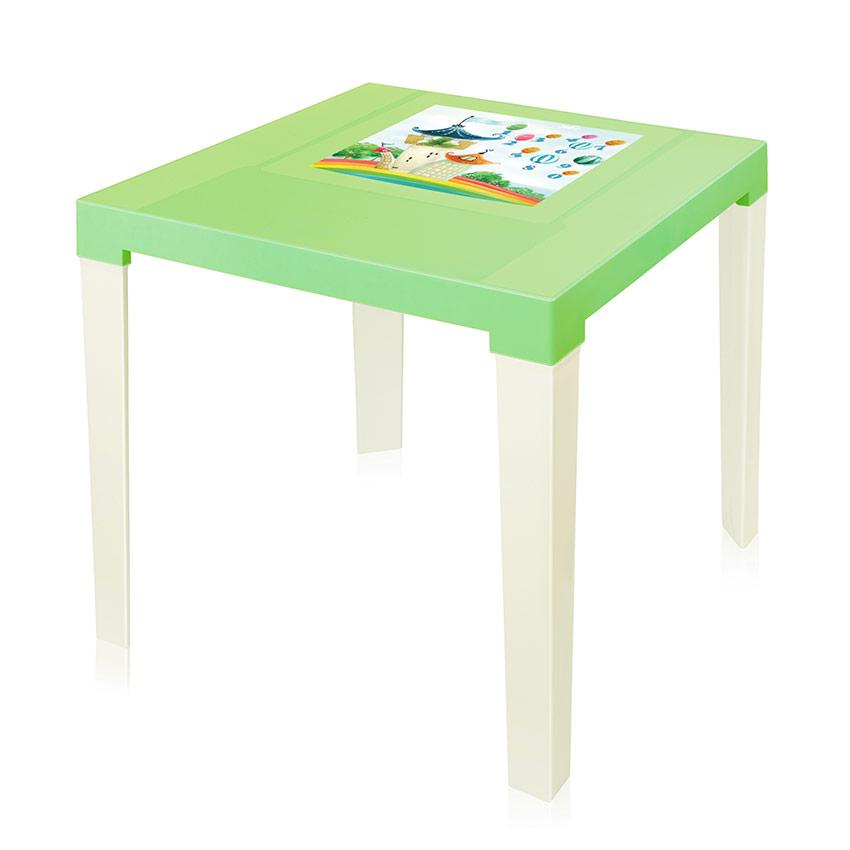 Стол пластиковый детский Аладдин 51х46.5 см салатовый - фото 1 - id-p180115769
