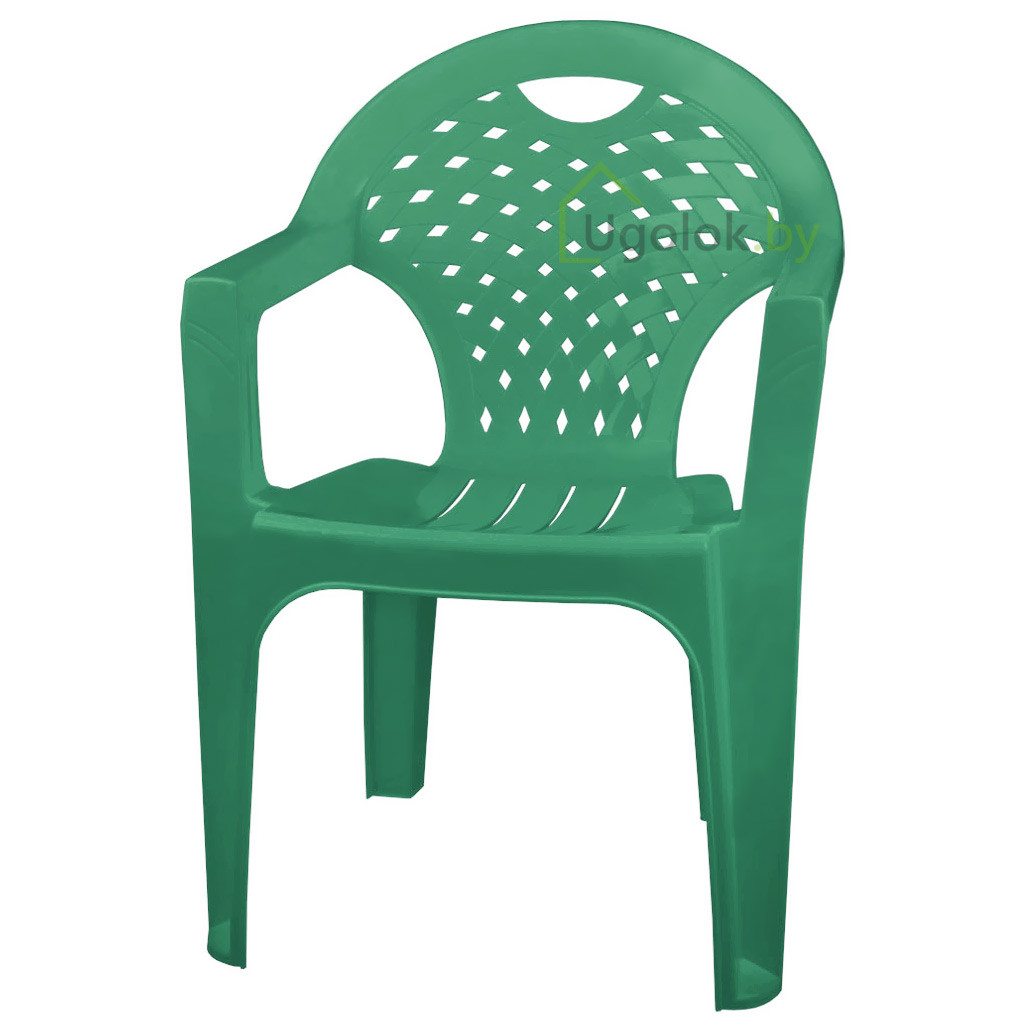 Кресло пластиковое Эконом (зеленый) - фото 1 - id-p223275256