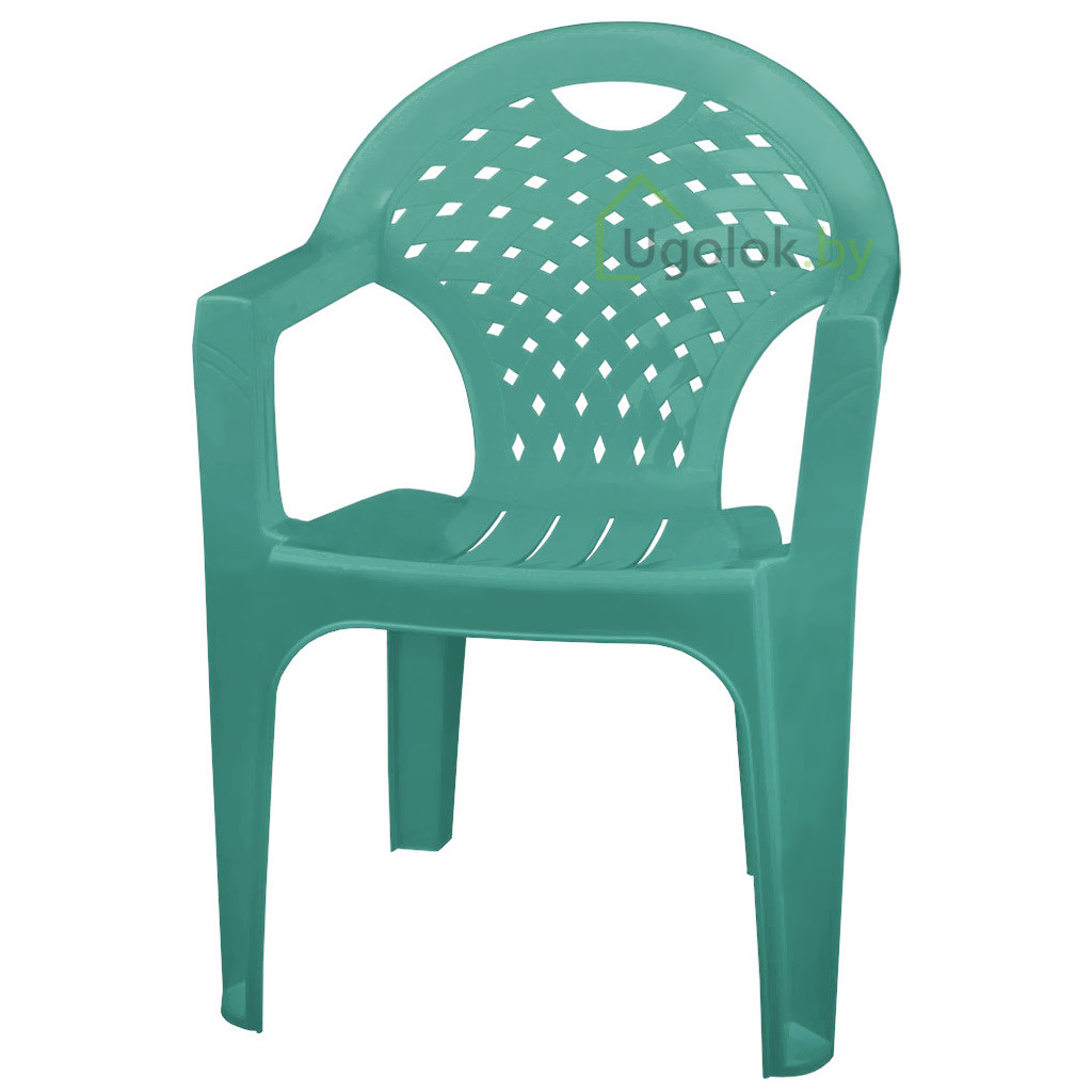 Кресло пластиковое Эконом (изумруд) - фото 1 - id-p223275257