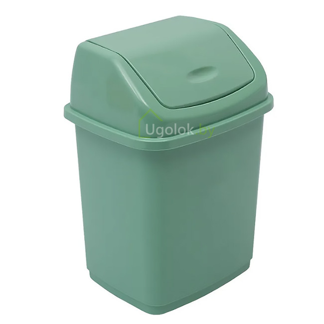 Контейнер для мусора 5 л Ромашка (оливковый) - фото 1 - id-p223275003