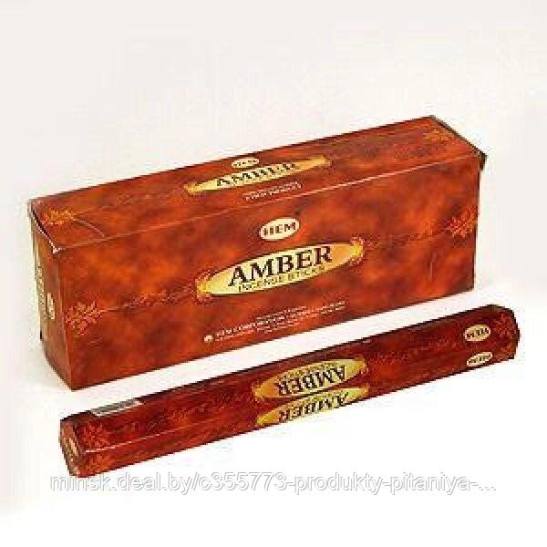 Благовония HEM Амбер (Amber), 20 палочек - фото 1 - id-p24594918