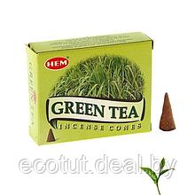Благовония конус Hem Зелёный чай (Green tea), 10 конусов
