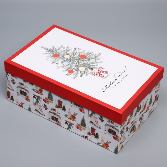 Коробка подарочная «Уютного нового года» 32,5×20×12,5 см 7888829