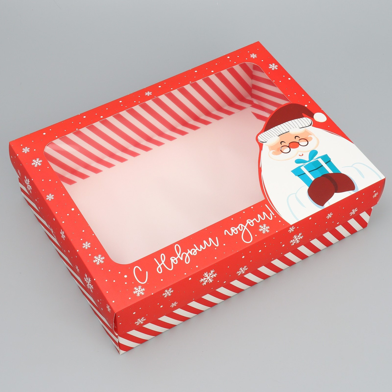 Коробка подарочная «С Новым годом!» Дед Мороз 32×24×9 см 9671297 - фото 1 - id-p223275482