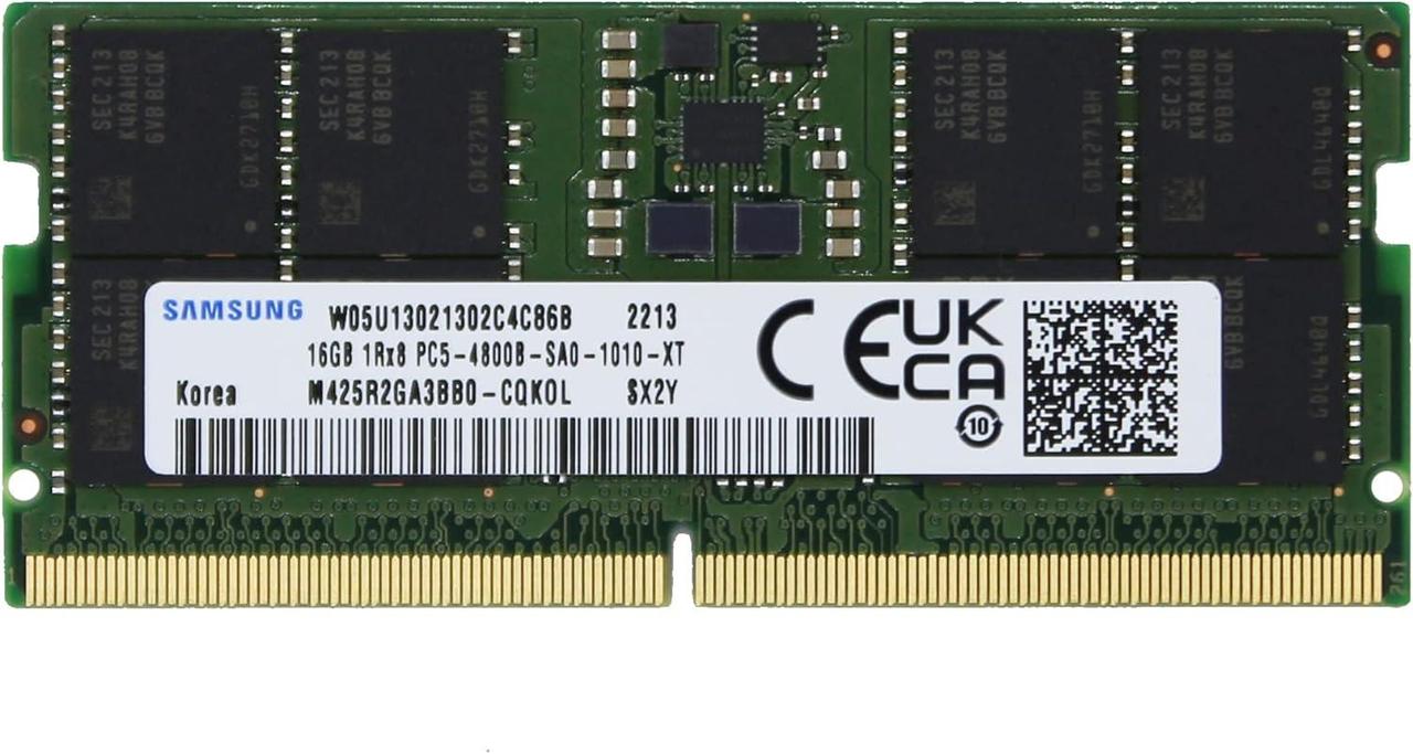 Память DDR5 16GB 4800MHz Samsung M425R2GA3BB0-CQK OEM PC5-38400 CL40 SO-DIMM 288-pin 1.1В dual rank OEM - фото 1 - id-p223278075