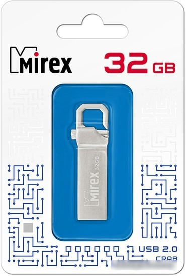 USB Flash Mirex Crab 32GB (серебристый) - фото 4 - id-p223278171