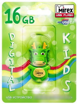 USB Flash Mirex DRAGON GREEN 16GB (13600-KIDGDR16) - фото 2 - id-p223278172