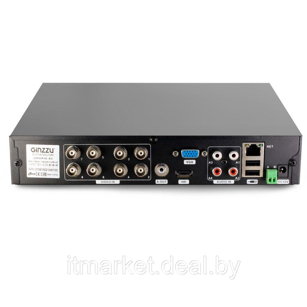 Комплект видеонаблюдения GINZZU HK-840N (8ch, 1080N, HDMI, 4улич кам 2.0Mp, IR30м) - фото 5 - id-p223278296