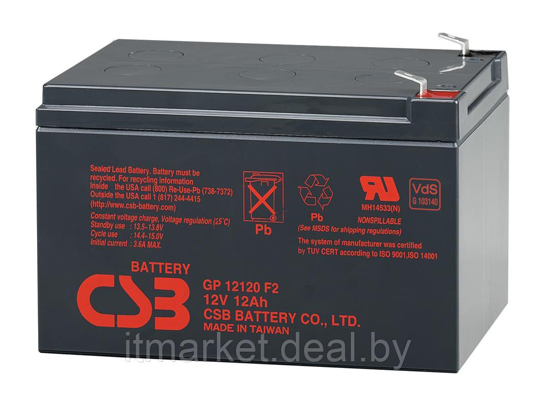 Аккумулятор для ИБП CSB GP 12120F2 - фото 1 - id-p223278224