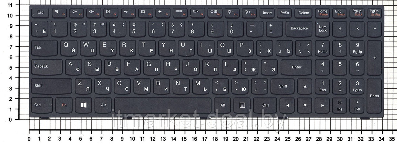 Клавиатура для ноутбука Lenovo IdeaPad G50-70 with frame( 011338) - фото 2 - id-p223278302