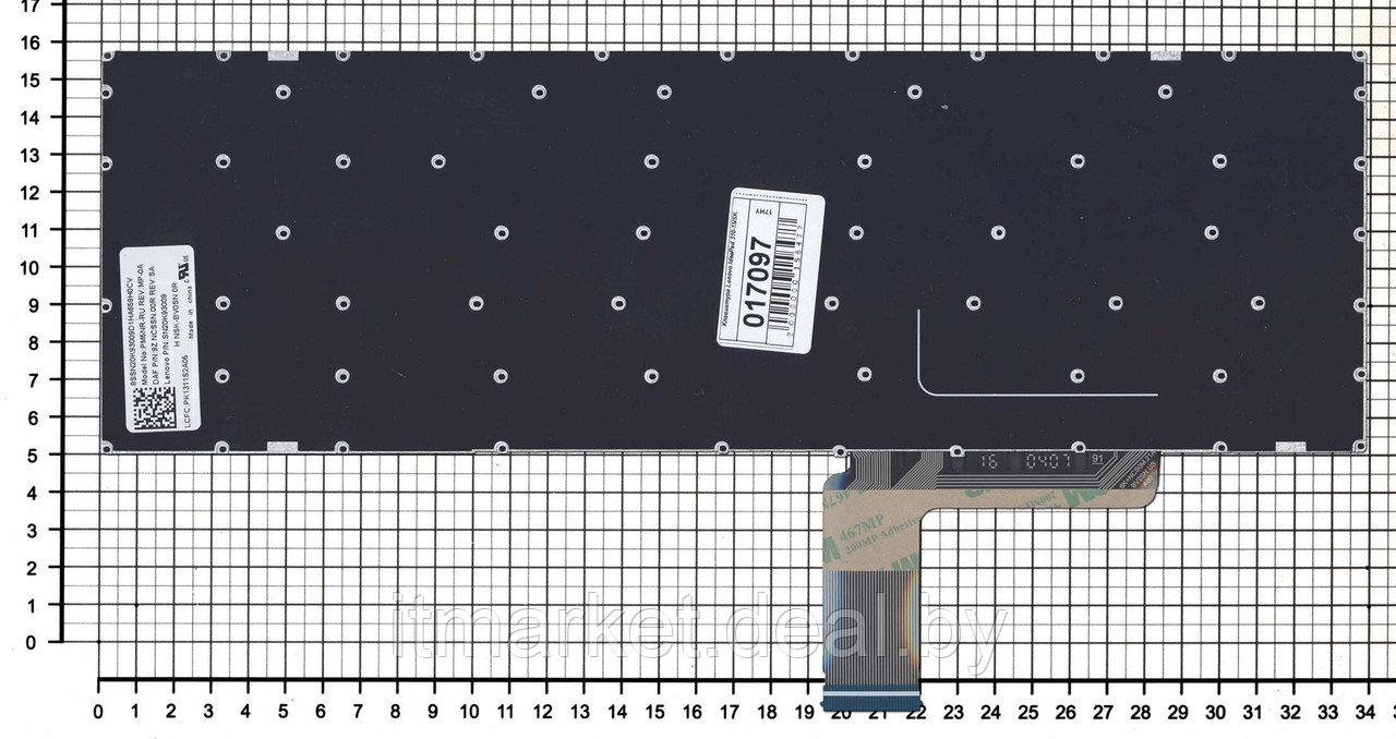 Клавиатура для ноутбука Lenovo IdeaPad 310-15ISK черная (017097) - фото 3 - id-p223278303