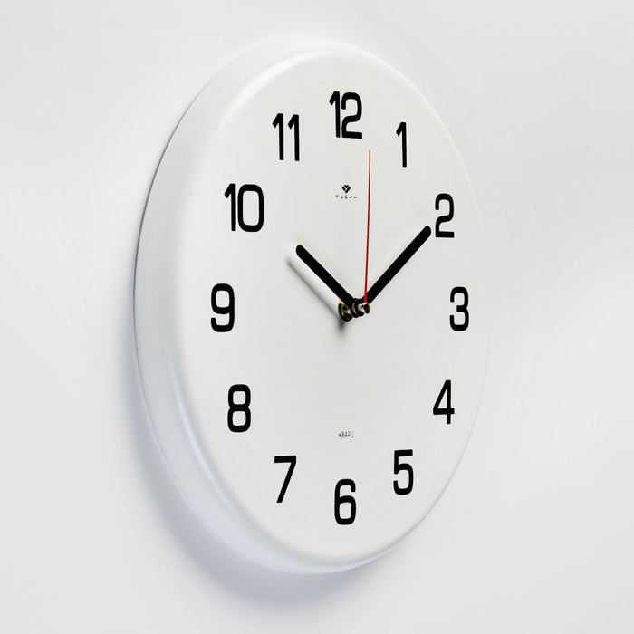 Часы настенные, интерьерные "Классика", d-27 см, бесшумные, белые - фото 2 - id-p223283685