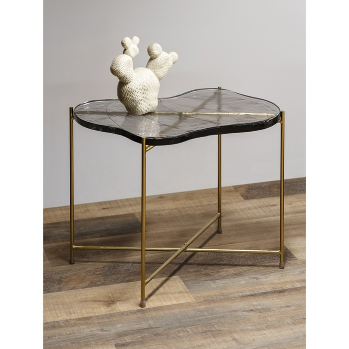Столик кофейный Sigryd, 640×460×550 мм, цвет прозрачный / золотой - фото 2 - id-p223286670