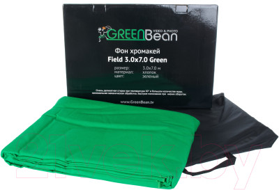Фон тканевый GreenBean Field 3.0 x 7.0 Green / 21577 - фото 3 - id-p223291910