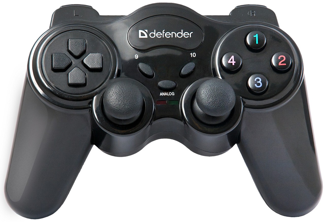 Беспроводной геймпад Defender Game Master Wireless USB, радио, 12 кнопок, 2 стика - фото 1 - id-p32237687