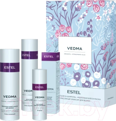 Набор косметики для волос Estel Vedma шампунь 25мл+маска 200мл+масло-эликсир 50мл - фото 1 - id-p223291691