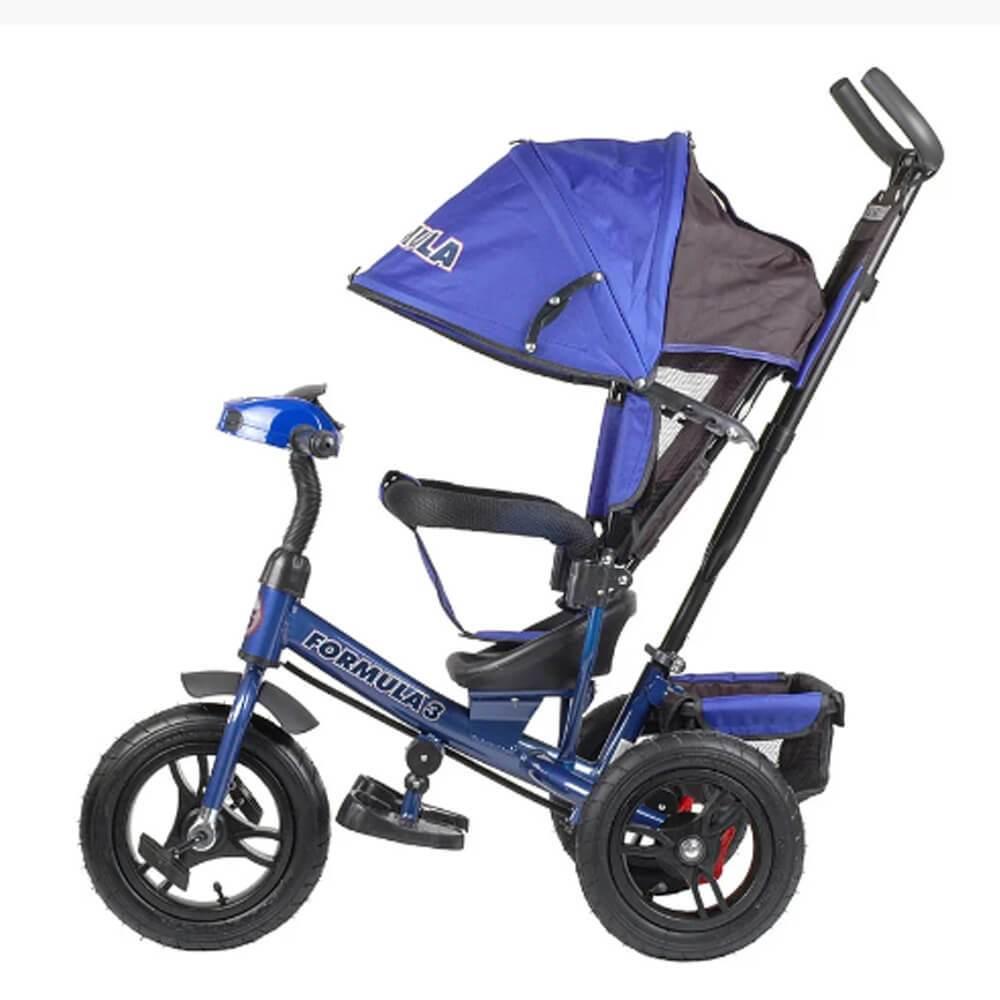 Детский трехколесный велосипед с ручкой Formula FA3 синий - фото 4 - id-p223295457
