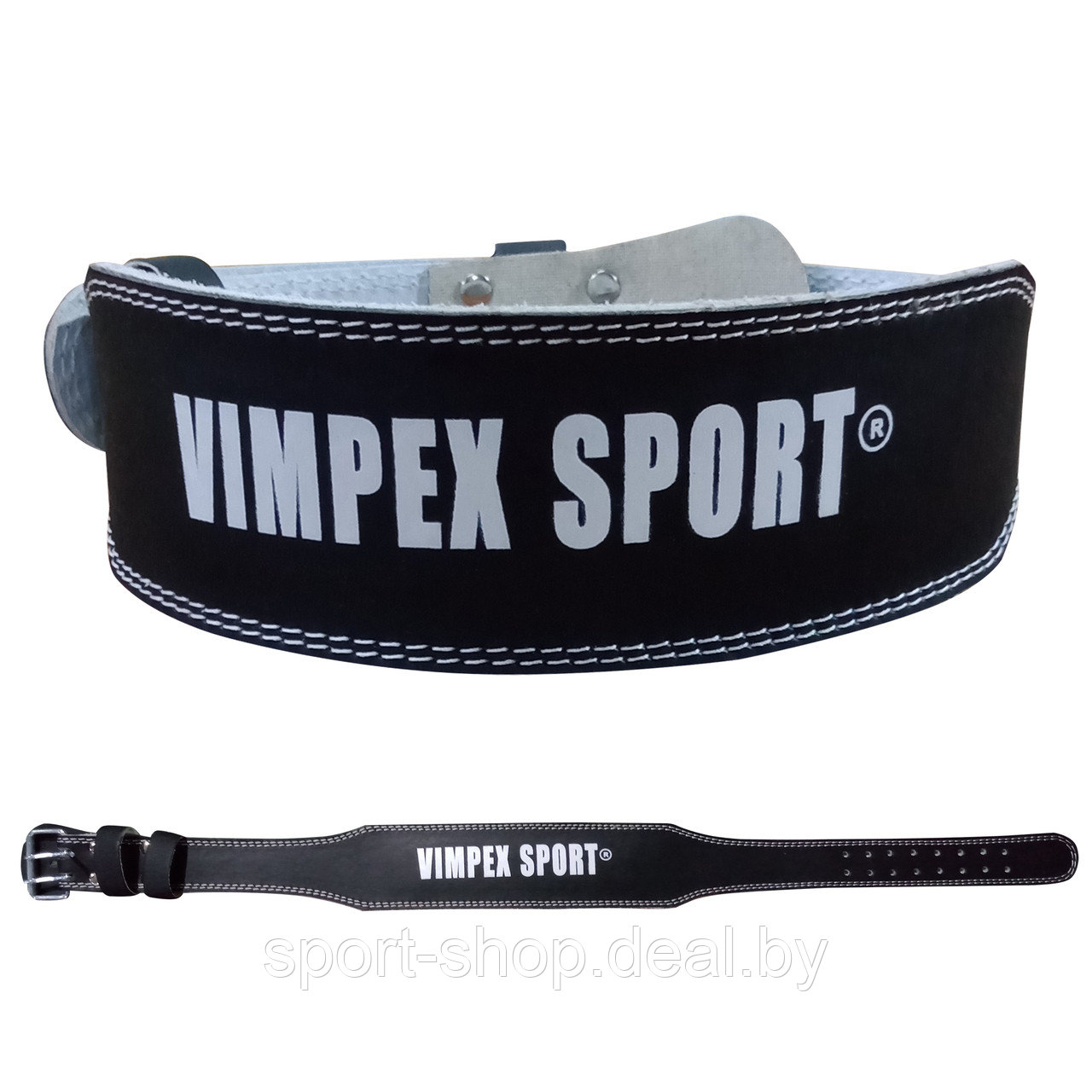 Пояс тяжелоатлета Vimpex Sport 2904, пояс тяжелоатлета узкий 4" натуральная кожа - фото 1 - id-p223295545