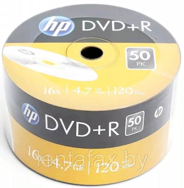 Диск DVD-R HP 4,7Gb 16x, в плёнке, 50шт. Цена без учета НДС 20%