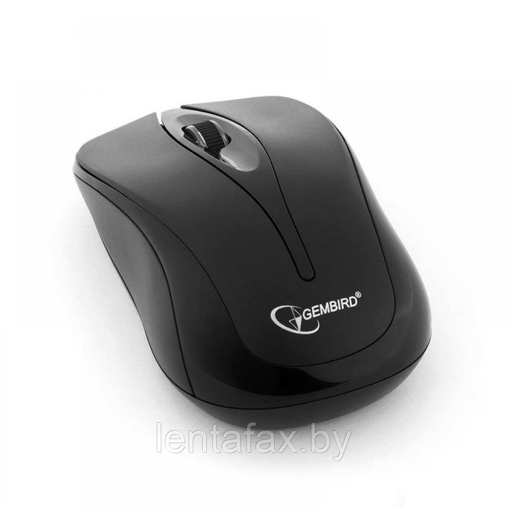 Мышь беспроводная Gembird MUSW-325, 2,4ГГц, USB, чёрная, батарейка. Цена без учета НДС 20%