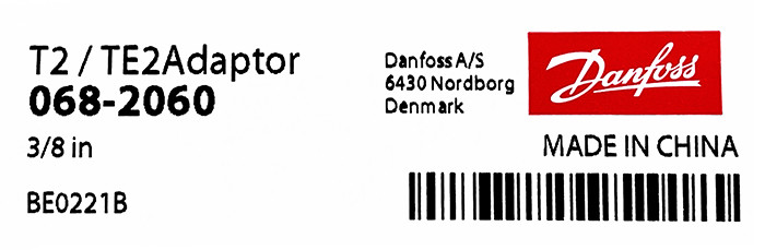 Адаптер под пайку для ТРВ Danfoss T2, TE2 (3/8 - 10 мм) 068-206166, 068-206066 - фото 2 - id-p223296248