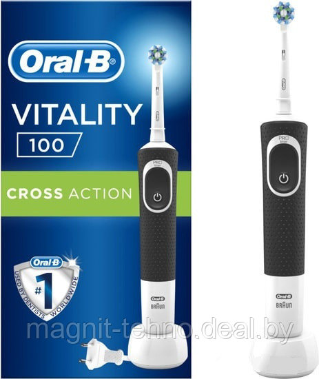 Электрическая зубнaя щеткa Braun Oral-B Vitality 100 Cross Action Black (D100.413.1) - фото 1 - id-p211902576