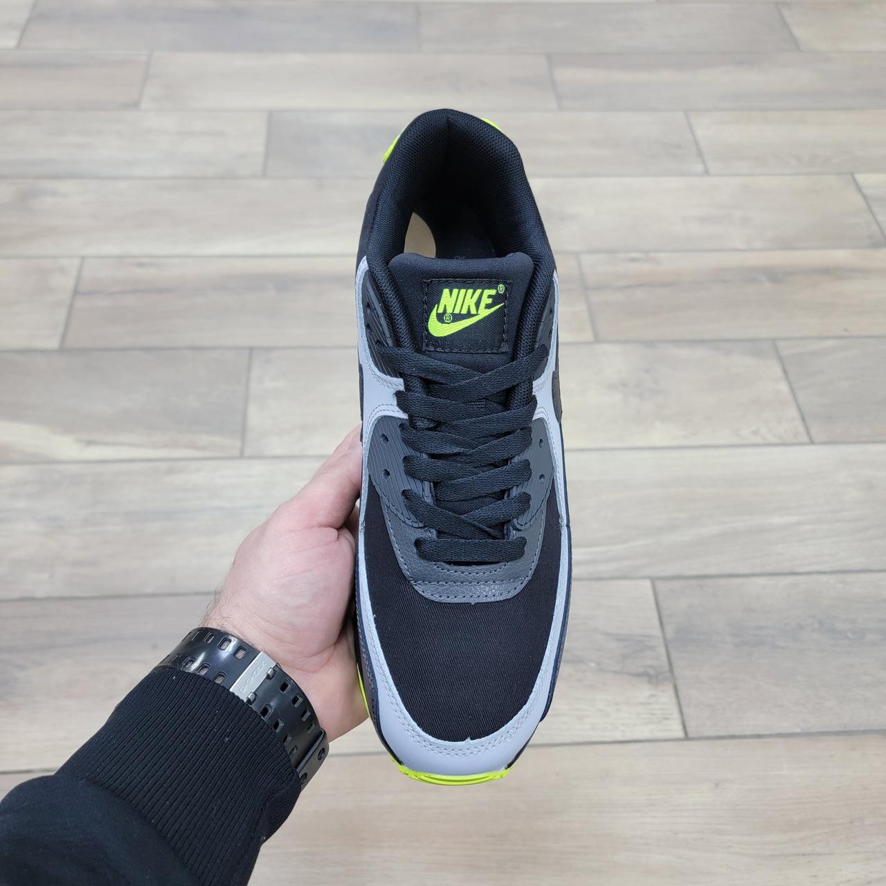 Кроссовки Nike Air Max 90 Black Gray Green - фото 3 - id-p179543342
