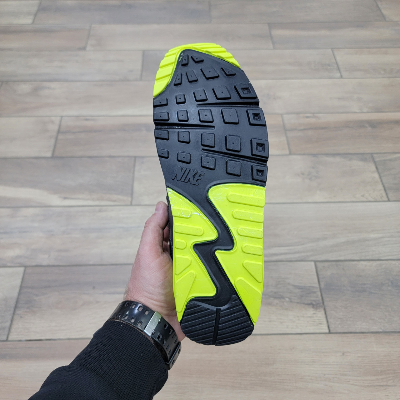 Кроссовки Nike Air Max 90 Black Gray Green - фото 5 - id-p179543342