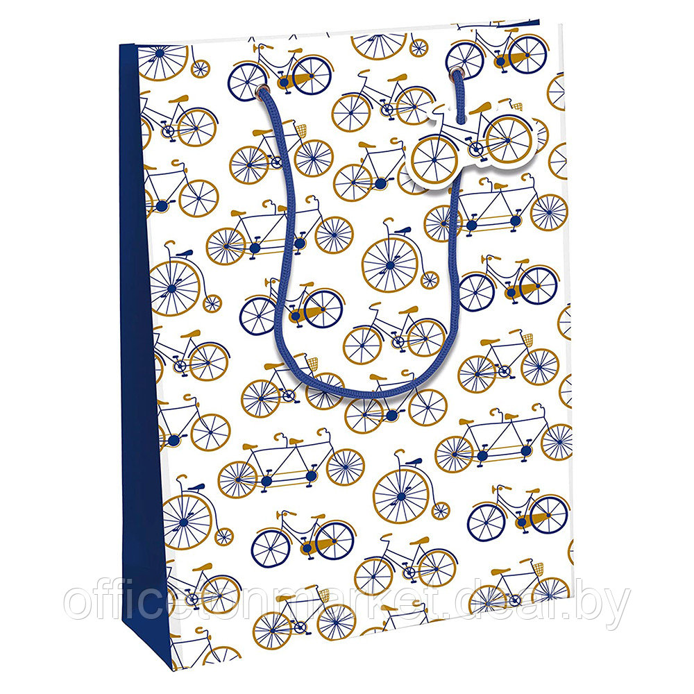 Пакет бумажный подарочный "Kraft. Bike", 26.5x14x33 см - фото 1 - id-p200800141
