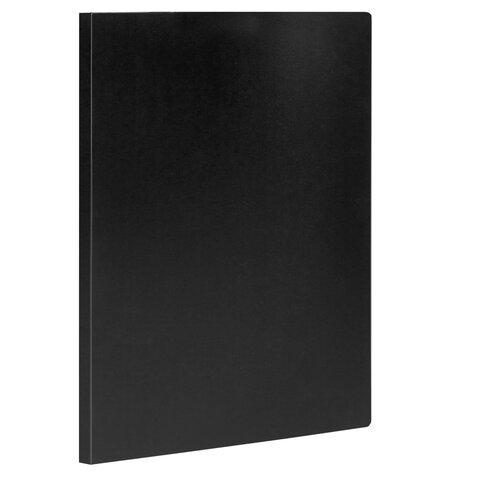 Папка с боковым металлическим прижимом STAFF, черная, до 100 листов, 0,5 мм - фото 1 - id-p184287821
