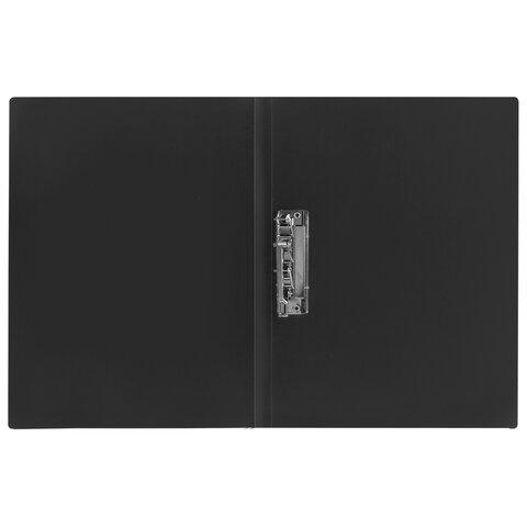 Папка с боковым металлическим прижимом STAFF, черная, до 100 листов, 0,5 мм - фото 2 - id-p184287821