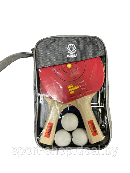 Набор для н/тениса TORRES Control 10 TT0010, ракетки для настольного тенниса, шарики, сетка - фото 1 - id-p223301249