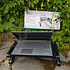 Складной cтолик трансформер для ноутбука  Multifunctional Laptop Table T8 с охлаждением, 2 вентилятора, фото 3