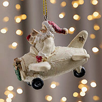 Фигурка подвесная «Дед Мороз на самолете» (707-116)