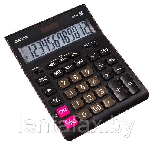 Калькулятор настольный 12р. GR-12 Casio, Черный