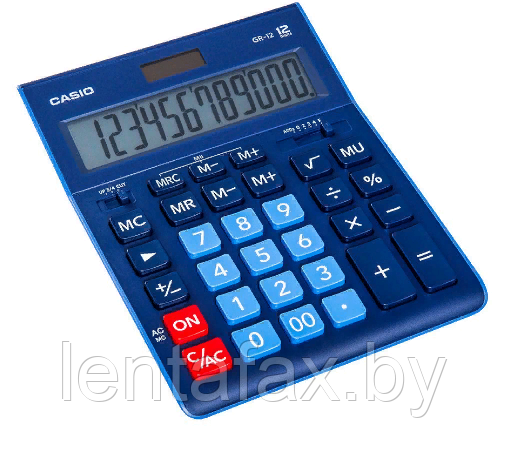 Калькулятор настольный 12р. GR-12 Casio, Синий. Цена без учета НДС 20%